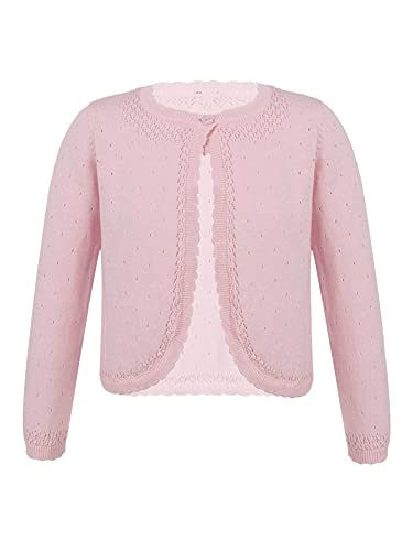 CHICTRY Toddler Girls Long Sleeves Lace Bolero Cardigan Shrug One Button Closure Knit Sweater