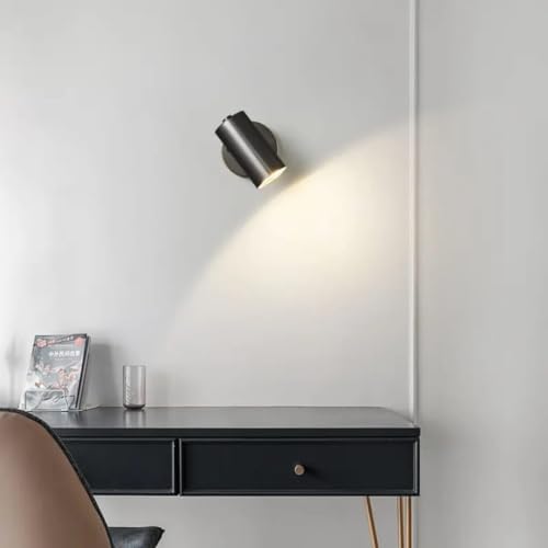 Image of Glowave 10W Modern LED Wall Ceiling Spot Light with Adjustable Head - Warm White (Polished Black)