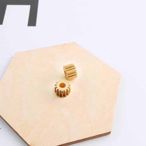 Image of The Lord of the Tools 20 Pcs 14 Teeth Motor Gears 0.5 Module Brass Gears Aperture 3.17mm Outer Diameter 8mm Thick 5mm for 3.17mm Motor Shaft RC Car Model DIY Robot