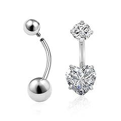 10mm（Length） ball + Heart White CZ