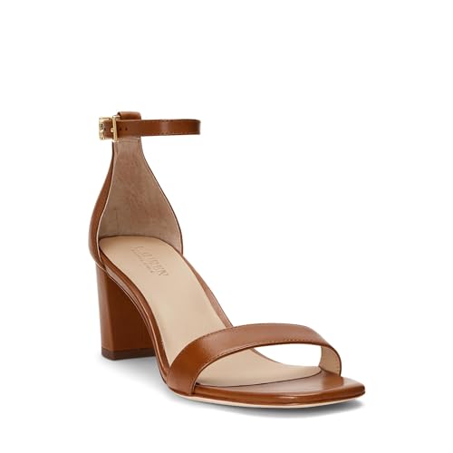 Image of Lauren Ralph Lauren Women's Logan Burnished Leather Sandal