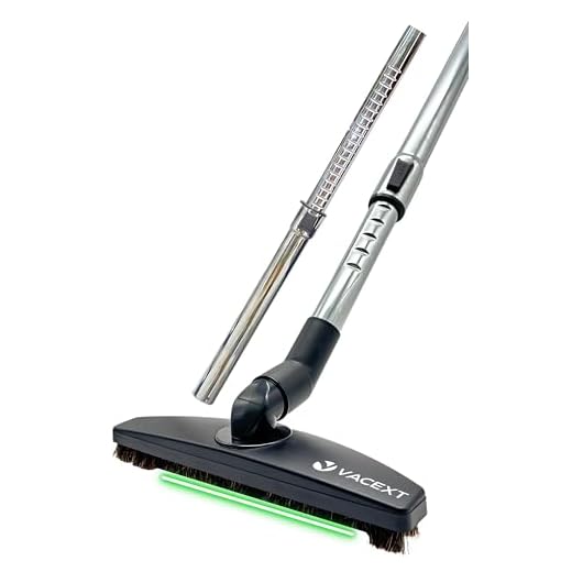 1.25 Inch Stainless Steel Vacuum Extension Wand Compatible with Vacuums using 1 1/4 Inch (1.25in) 32mm Accessories - 1 1/4 Vacuum Extension Tube for Shop Vac (Extension Wand and Hard Floor Brush)