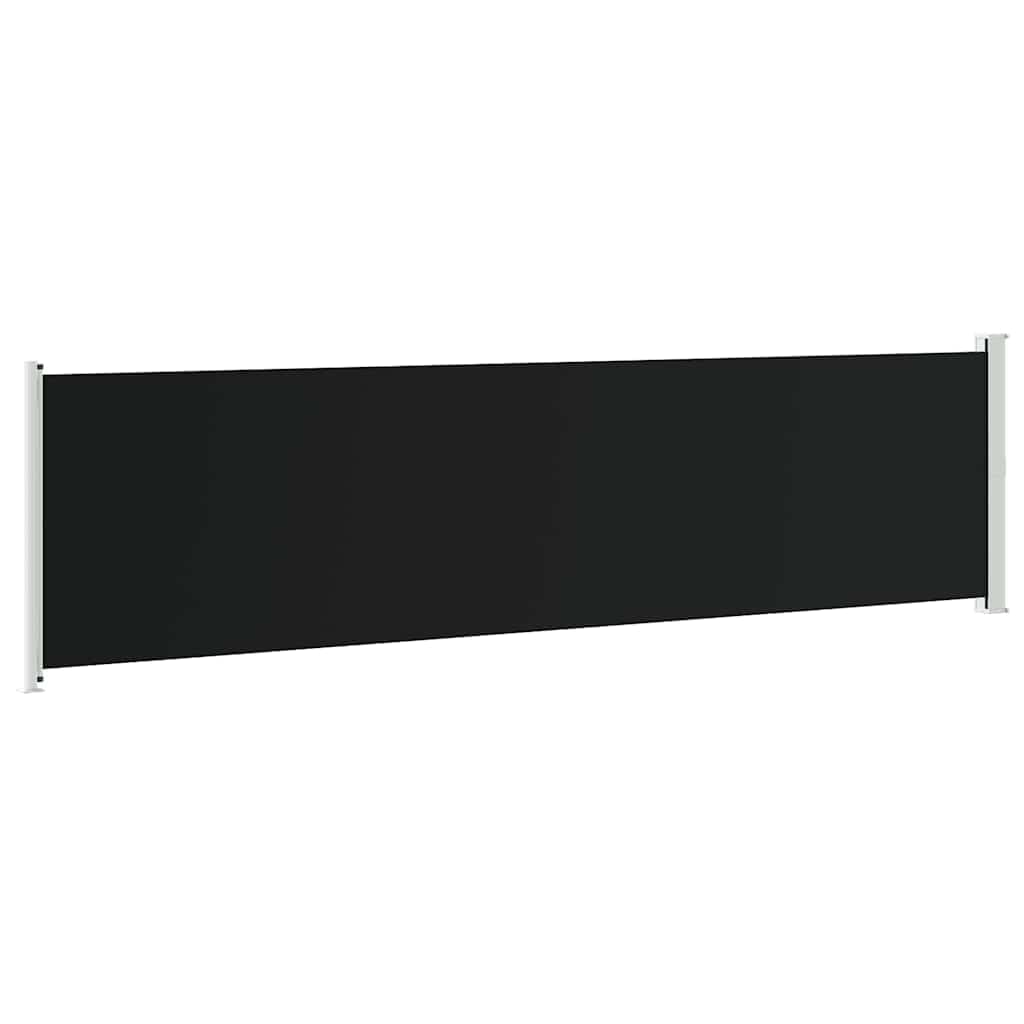 vidaXL Seitenmarkise Ausziehbar UV-beständig Wasserbeständig Sonnenschutz Sichtschutz Windschutz Seitenrollo Markise Balkon Garten Terrasse 600x160cm Schwarz