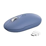 Trust Seron Hyperwheel Wireless Mouse Ultra Fast Scroll Wheel with Horizontal Scrolling, Bluetooth + 2.4GHz, Silent Buttons, 65% Recycled Materials, DPI Button, Multidevice Mouse Laptop PC Mac, Blue