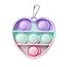 Produktbild Push Pop it Pop Bubble Fidgets Toys Pop It Fidget Toy Set Sensory Fidget Toy Anti-Angst-Konzentration Keychain-Push-Blasen-sensorisches Autismus-Spielzeug (Herz)