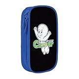 キャスパーのクリスマス12 ペンケース ペンポーチ ペンバッグ 筆箱 ポーチ 部品袋 化粧ポーチ 文房具 筆記用具 収納 小物入れ 小学生 高校生 オフィス 二階建て 帆布 多機能 大容量 男女兼用 Blue