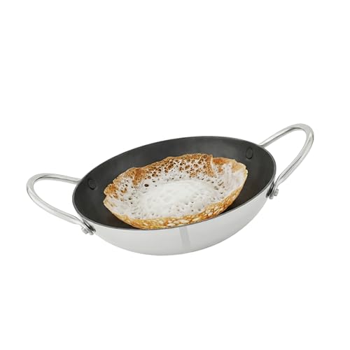Image of Zira Triply Ceramic Appachatti 21 cm | Appam Chatti | Appam Pan | Appachatti Induction Base | 100% Chemical Free Ceramic Surface | Stick Free Low Oil Cooking | Gas & Induction Friendly