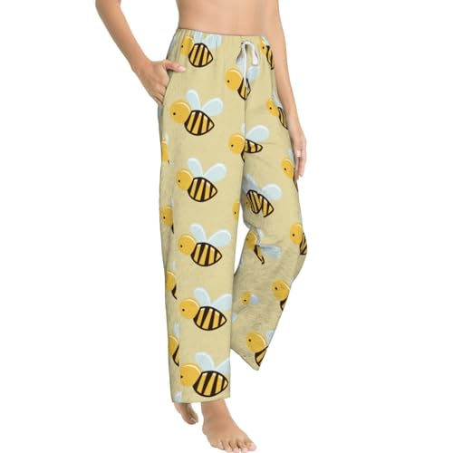 Pantalon pyjama abeille flanelle doux idéal pour cocooning