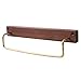 Produktbild LifeX 50 cm Wand Montiert Wooded Handtuch Aufhänger Schwarz Nussbaum Bad Handtuchhalter Massivholz Handtuchstange Hängen Einzigen Messing Handtuch Pole Rack Wc Lagerung Halter