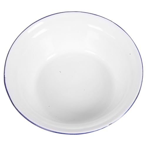 SHOWERORO Vintage Enamel Deep Mixing Bowl Retro Baking Dish for Pies and Cakes Oven-safe Enamelware Deep Mince Tray for Kitchen Cooking