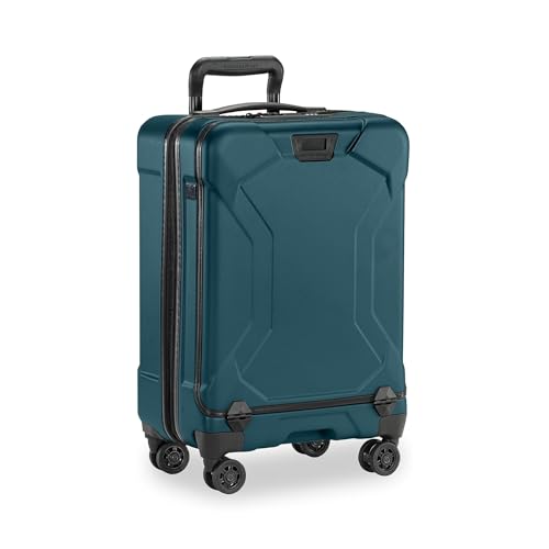 Image of Briggs & Riley 22 Inch Carry-On Luggage with Wheels - Small Rolling Hard Shell Heavy Duty Suitcase with Front Laptop Compartment - 360 Spinner Wheels - Torq Collection - Ocean
