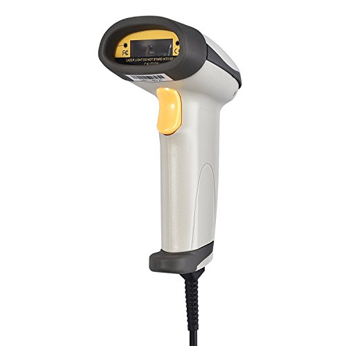 USB Barcode Scanner USB Barcodecanner Laser Barcode Scanner automatisch Ablesen Barcodescanner POS Laser Handheld - kompatibel mit Win7 8 Mac