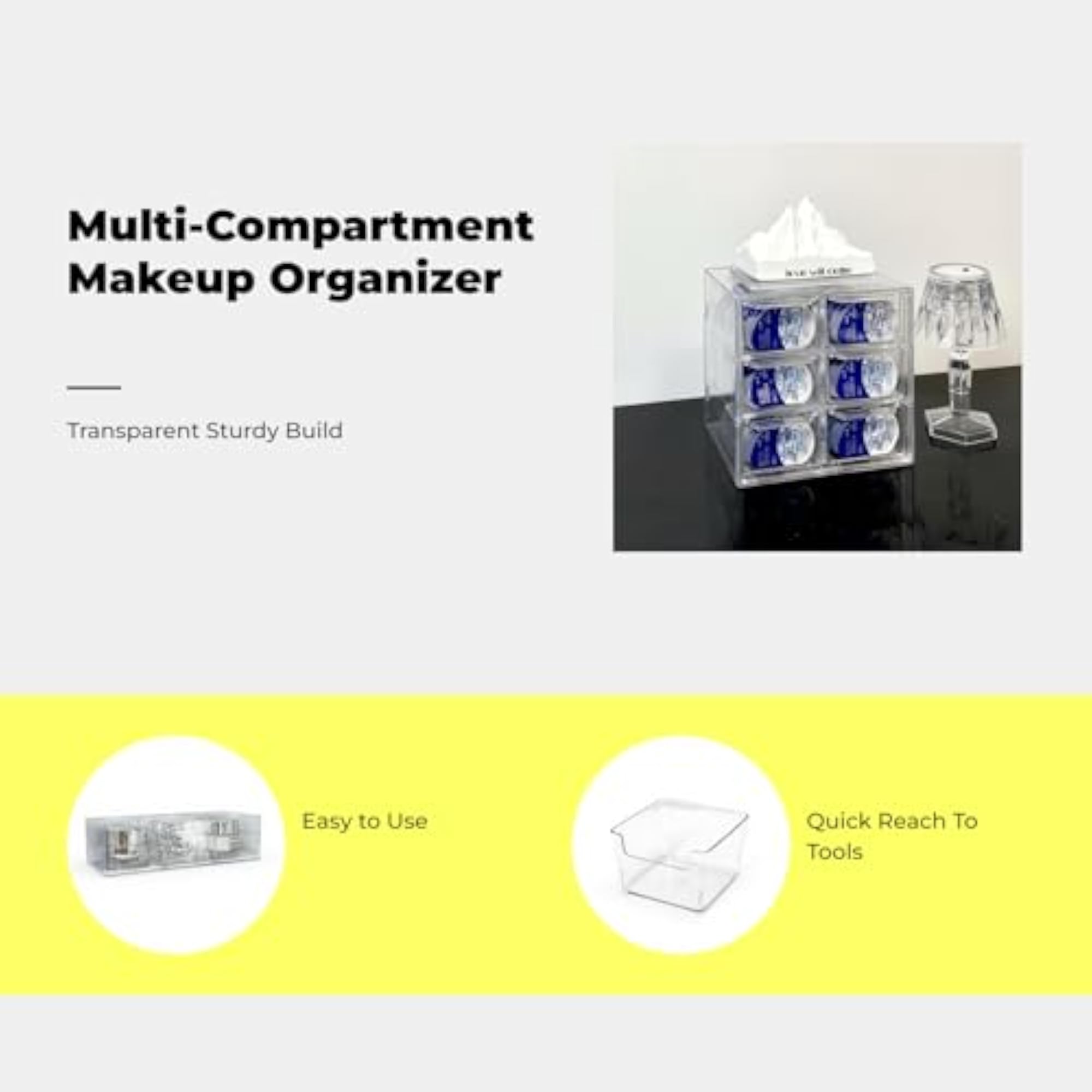 Rotatable Makeup Sponge Holder, Wall-Mounted Organizer