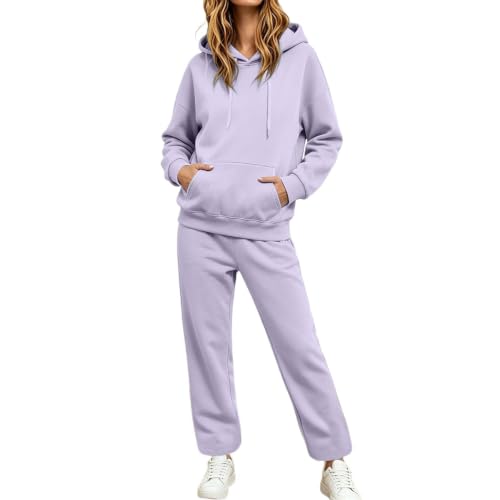 Conjunto de chándal para mujer con sudadera de cremallera y pantalones cómodos de algodón