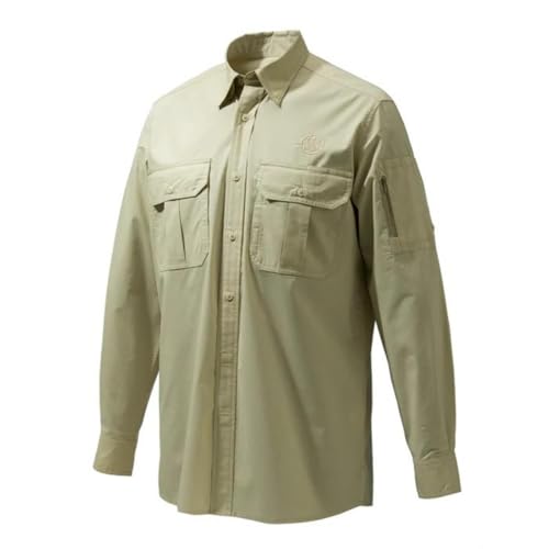 Chemise Beretta Mortirolo haut de gamme manches longues finition couleur Mojave Desert