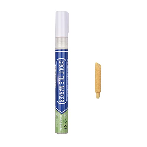 Genérico Pluma de rejilla base acuosa pintura baldosas Marcador renovación y reparación Recubrimiento línea brecha con punta repuesto para baño Cocina Salón Balcón Restablecimiento suelo
