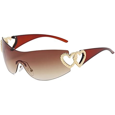YAMEIZE Trendy Y2K Heart Sunglasses Cover