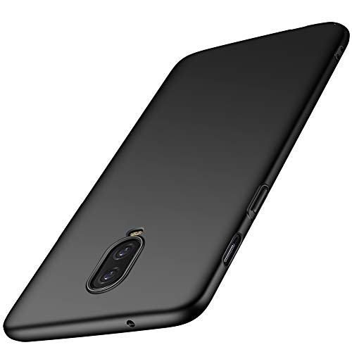 ORNARTO OnePlus 6T Case, 1+6T Thin Shell Premium Hard Plastic Matte Finish Non Slip Full Protective Anti-Scratch Cover Cases for OnePlus 6T(2018) 6.41'Smooth Black