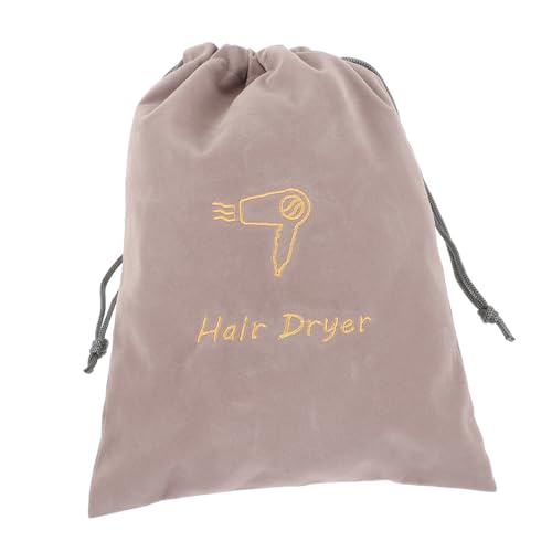PLAFOPE Drawstring Bag for Hair Dryer Velvet Fabric Multi-Purpose Storage Easy to Wash