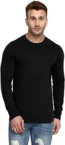 Image of LAZYCHUNKS Men's Cotton Full Sleeve T-Shirt | Round Neck Men's Tshirt