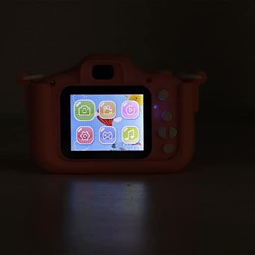 Câmera infantil, 2000 W Pixels Silicone selfie HD câmera com foco automático Rosa