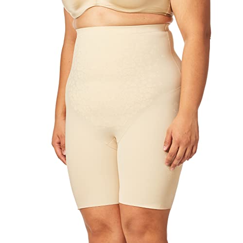 Flexees Women's FitSense High Waist Thigh Slimmer with Lycra DM0072, Transparent, Large