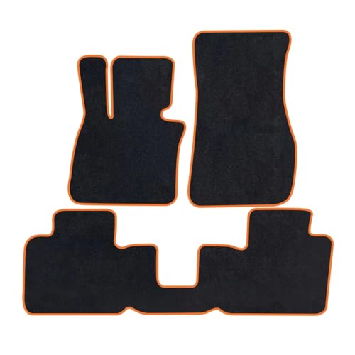 Tapis de sol voiture BMW X2 F39 contre la saleté et l'usure finition orange