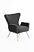 Produktbild Max Winzer® Sessel Luigi, grau, Samtvelours, Retro, 73 x 74 x 84 cm