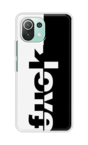 Image of PRINTFIDAA One Words Fukc Love Creative Art Innovative Wonderfull Printed Designer Hard Case for Mi 11 Lite / 11 Lite 5G NE Back Cover -(e) RPM1003