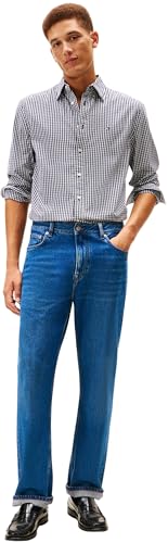 Tommy Hilfiger Herren Hemd Poplin Gingham Freizeithemd, Mehrfarbig (Black/Check), XXL – Ansicht 5