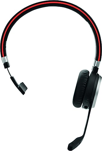 Jabra Evolve 65 SE - Micro-Casque Mono Bluetooth sans Fil - Micro à réduction de Bruit, autonomie prolongée - Certifié UC, Fonctionne avec Les principales Plateformes (Zoom, Unify, etc.) - Noir