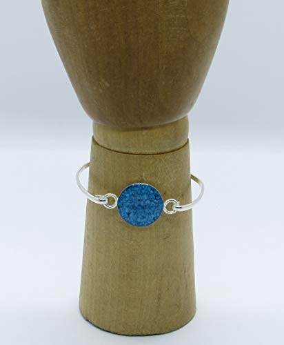 Pulseira bracele banho de prata Turquesa a pedra nacional da Pérsia e usada intensamente na decoraçã