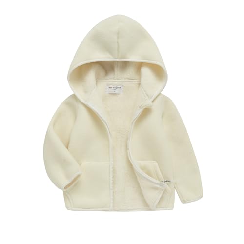 Image of Mud Kingdom Boys Girls Polar Fleece Jacket with Hood Winter Thick Warm Outerwear Funny Cartoon