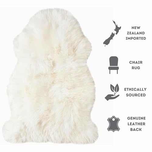 Woolous REAL-W-90X60 Sheepskin Rug, Genuine New Zealand Lambskin Wool Natural Sheep Skin Throw Real Fur Area Rug thumb #1