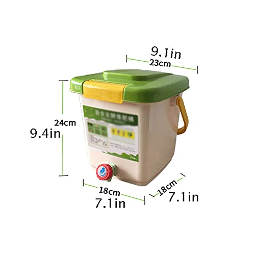 Afvalbakken Compost bin, indoor Compost Bucket Geurloze Compost Emmer voor Keuken Tuin Voedsel Afval met draaghandvat 3 Gallon Gemakkelijk schoon te maken Recycling bin bags - Image 3