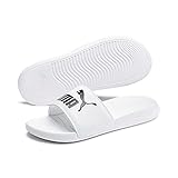 aus leichtem EVA Material PUMA Popcat 20 Summer Badelatschen Pumaletten (White/Black, Numeric_42)