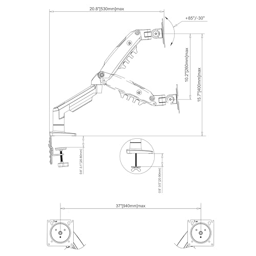 Support double écran PC réglable pour soulager le mal de dos et la nuque - 6