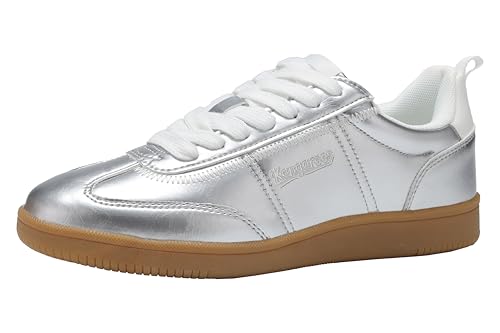 KangaROOS K-SN Bug Baskets pour Femme Argenté/Blanc Taille 38 EU, Argenté/Blanc, 38 EU