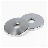 2 Stück Abdeckrosette Silber 21mm×80mm×6mm (1/2) – Rosette Duscharmatur & Überlaufrosette Waschbecken, Wasserhahn-Rosetten, Geeignet für Winkelventile & Einzelfrischwasserhähne