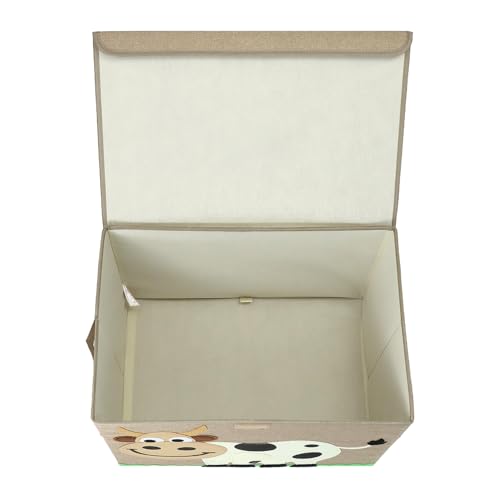 Miniatura 6 de Qwork Caja De Almacenamiento Plegable Con Tapa Abatible, 53x36x36 Cm, 65l - Caja Almacenaje Juguetes