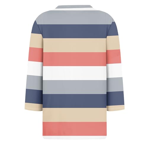 3/4 Length Sleeve Womens Tops 2025 Fall Crew Neck Shirts Three Quarter Sleeve Petite Tshirts4