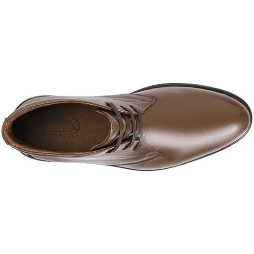 Image of Opananken Men's Casual Leather Boots - 100% Genuine Leather, Lace-Up Design, Comfort Air Latex Insole, Odor Control, Lightweight, Flexible, Durable Sole for All-Day Walking or Work Use