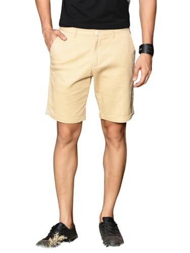 Image of Thomas Scott Men's | Solid | Chino Shorts | Regular Fit | 100% Cotton | Above Knee | Casual Short
