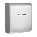 Alpine Industries Willow High-Speed 120V Commercial Hand Dryer - Stainless Steel Wall Mounted Automatic Sensor Dryer with HEPA Filter & Blue Light Dries Hands in 8 Seconds Offered in