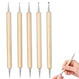 【Design double tête multifonction】Chaque stylet a deux pointes de diamètres différents (0.8/1/1.5/2/2.5mm + 1.5mm unifié), répondant aux besoins de pointage fin, dessin de motifs et collage de strass.