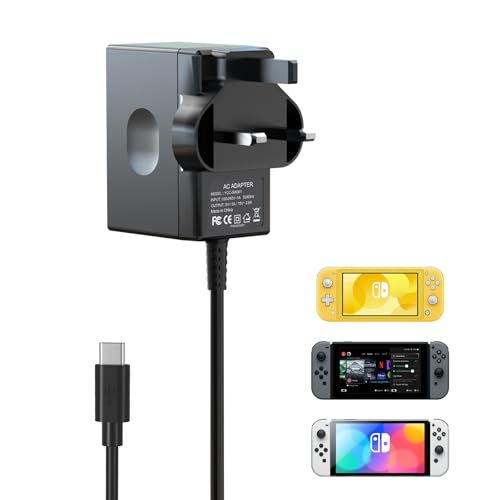 Image of Charger for/Lite/OLED, 2 Hours 15V/2.6A 45W Fast Charging AC Adapter 5FT Type-C Cable Power Supply for/Lite/Dock and Pro Controller