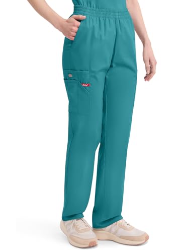 Image of Dickies EDS Signature Scrubs for Women, Elastic Waist Pull-On Cargo Pants for Women in Soft Brushed Poplin - 86106