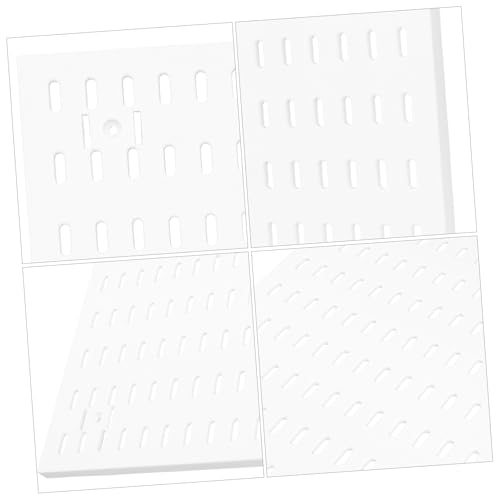 Panneau perforé grand format blanc support mural de rangement sans perçage - 5