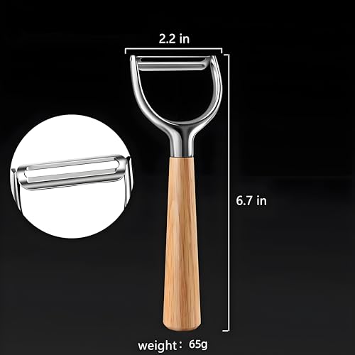 Vegetable-peeler-stainless-steel-Y-peeler-suitable-for-potato-and-fruit-vegetable-peeler-ergonomic-non-slip-handle-super-sharp-powerful-blade-solid-wood-handle