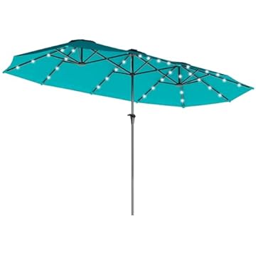 extra large patio umbrella with lights